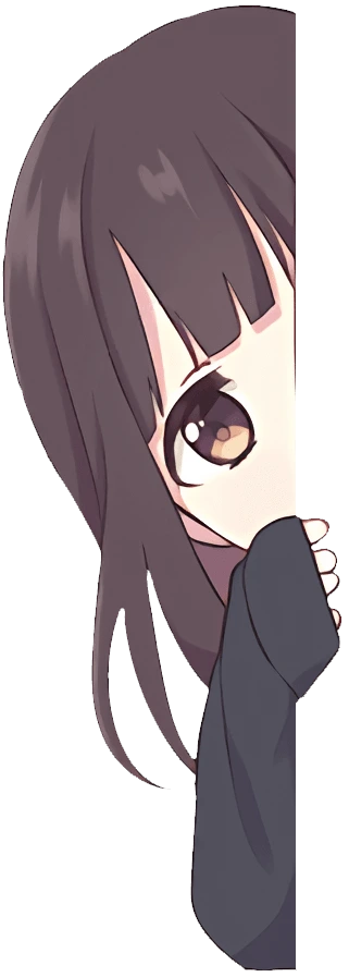 Peeking Anime Character